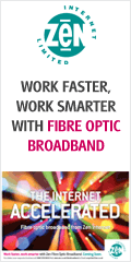 Work faster, work smarter, with Fibre Optic Broadband from Zen Internet. Fibre Optic Broadband - Up to 38Mbps downstream from Â£23/month ex VAT.. Buy it Now.
