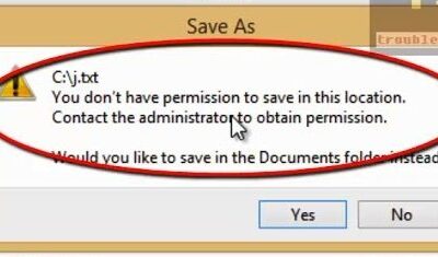 SOLVED: “You don’t have permission to save in this location”