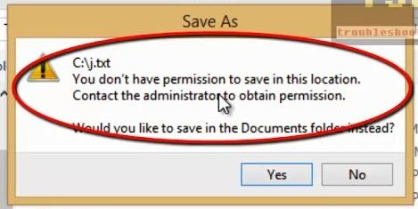 SOLVED: "You don't have permission to save in this location" 3 Tech Stuff