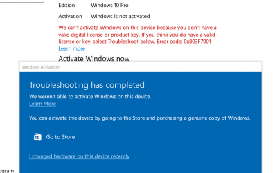 Fix Windows 10 deactivated itself after Update