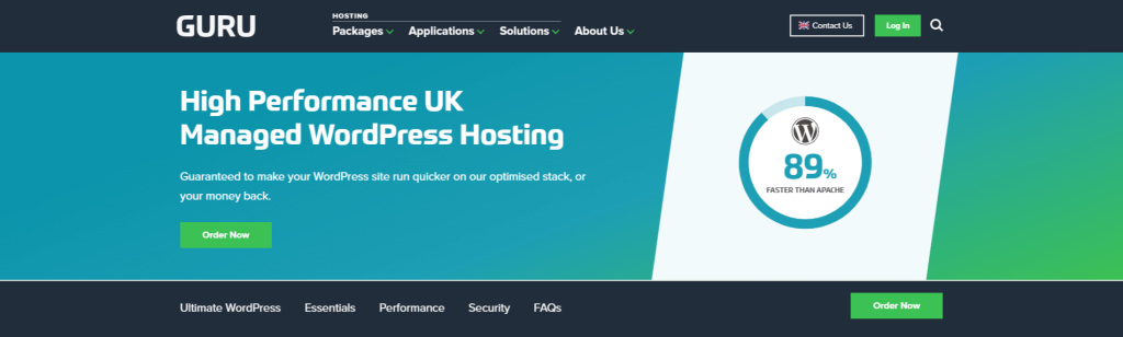 Review of guru.co.uk WordPress hosting 1 Hosting